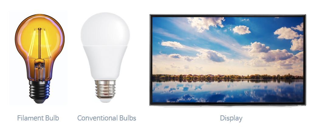 [Photo] Premium light bulbs and TV products with phosphor technology for high-quality color gamut and WICOP technology